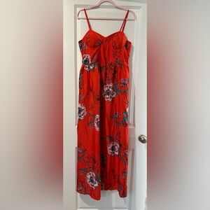 Band of Gypsies Floral Red Maxi Dress